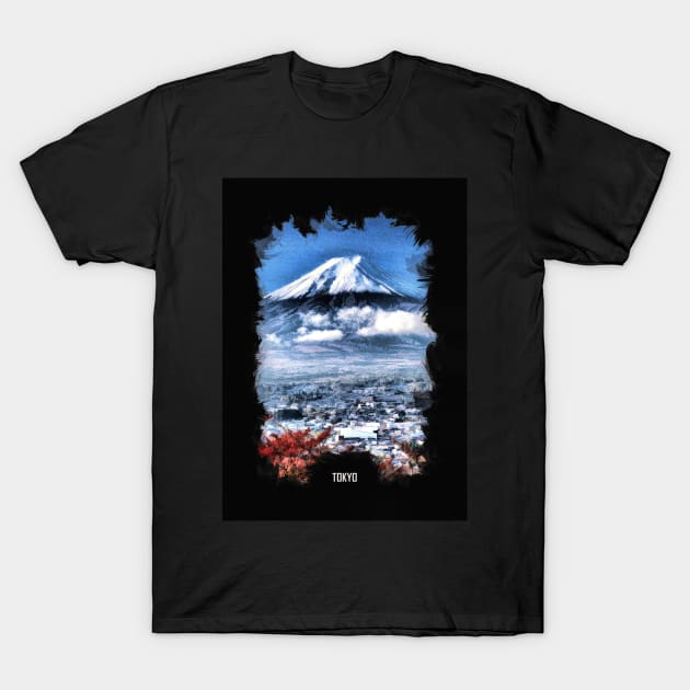 Tokyo Oil Painting T-Shirt by Voodoo Production